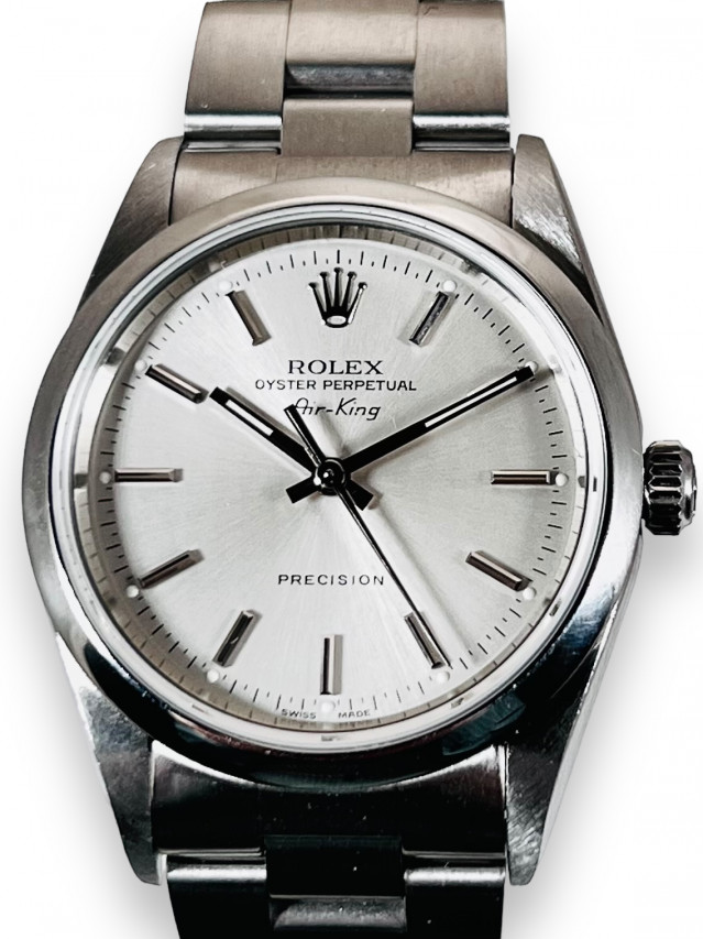 Rolex 14000 Steel on Oyster White Domino's Pizza with Silver Index