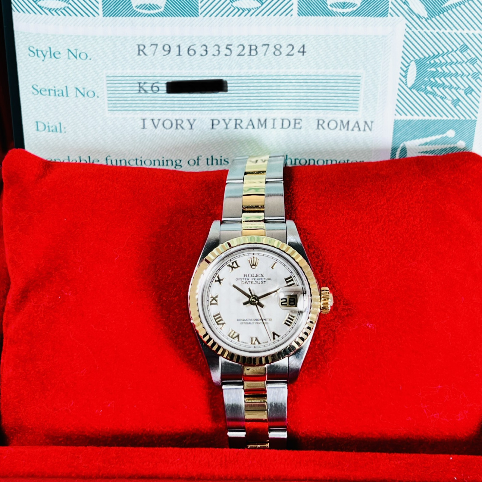 26 mm Rolex Datejust 79173 Gold Steel on Jubilee with Ivory