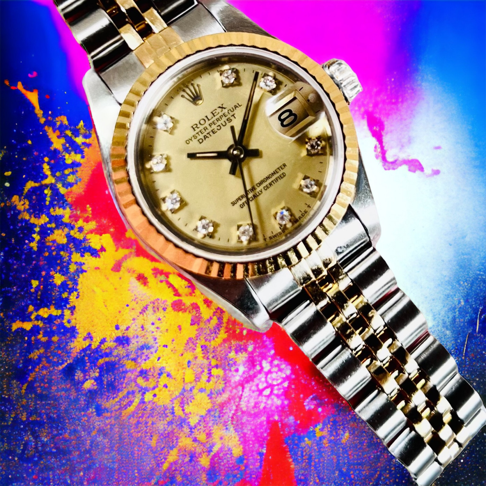 Ladies Rolex Datejust 69173 18kt Yellow Gold & Steel