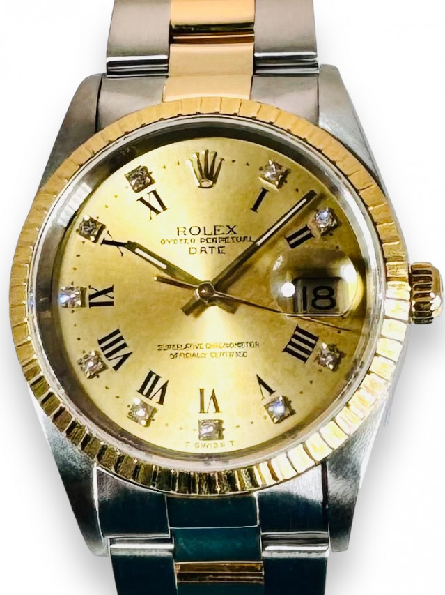 Rolex Oyster Perpetual Date 15223 Diamond Dial