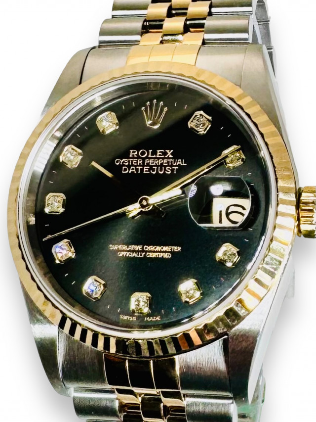 Rolex Datejust 16233  Black Diamond Dial
