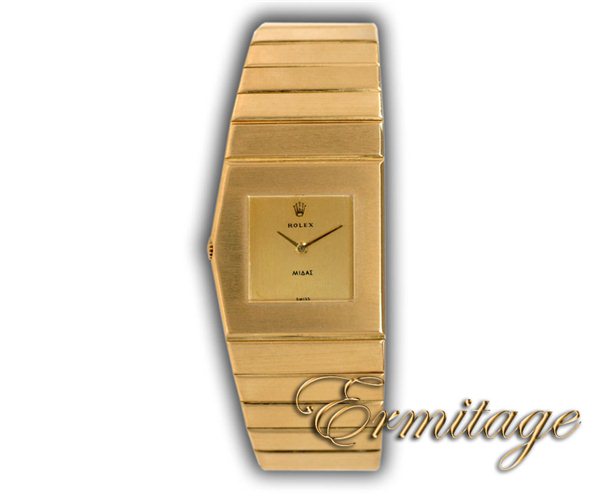 Yellow gold ROLEX King Midas ref. 9630 at Ermitage Jewelers