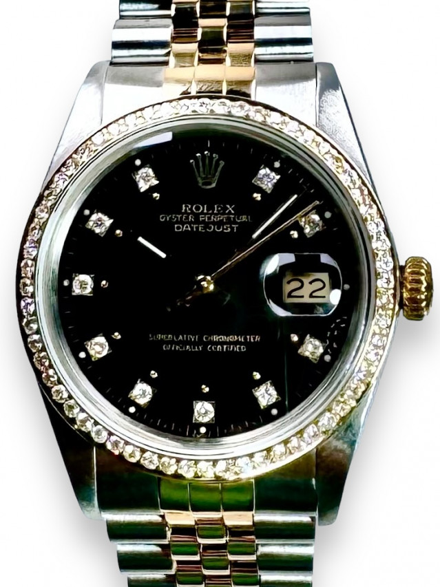 Rolex 16013 Yellow Gold & Steel on Jubilee, Fluted Bezel Champagne with Gold Index