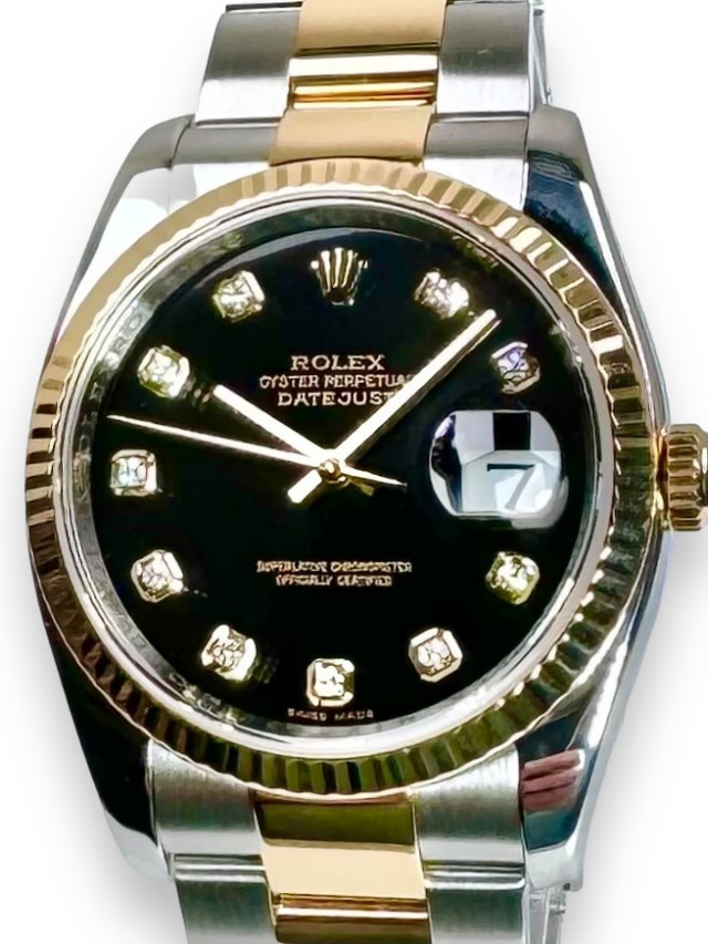Rolex 116233 Yellow Gold & Steel on Jubilee, Fluted Bezel Champagne with Gold Index