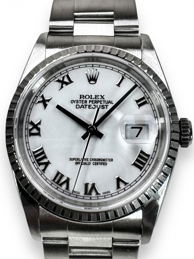 Rolex Datejust 16220 White Roman Dial