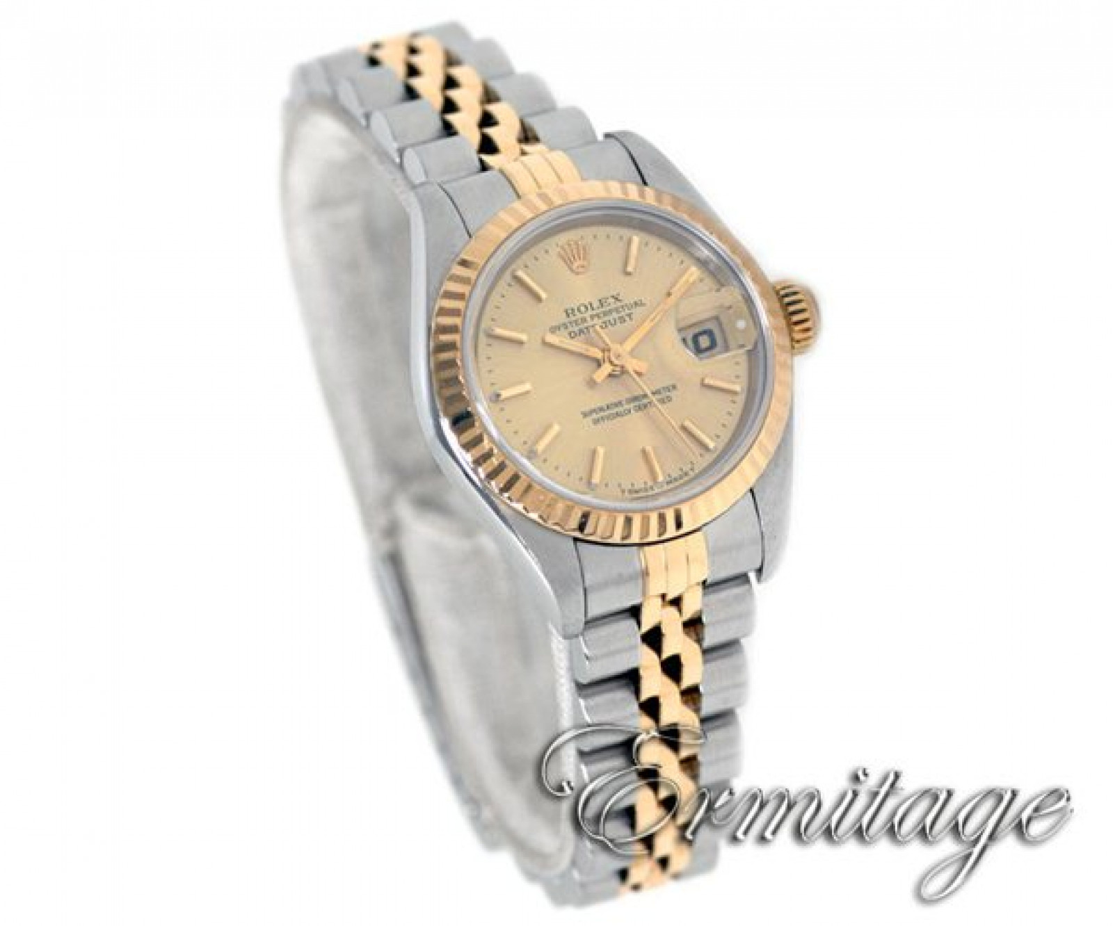 Pre-Owned Gold & Steel Rolex Datejust 69173 Year 1999